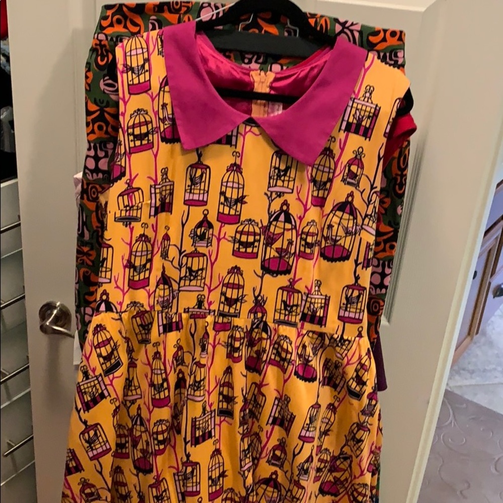 Pinup girl clothing 2X bird cage dress